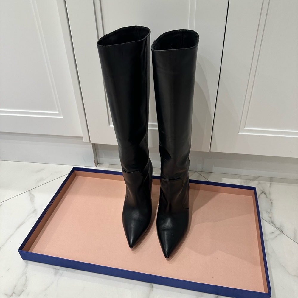 Stuart Weitzman Black Patron Over the Knee Boots - Picture 2 of 6